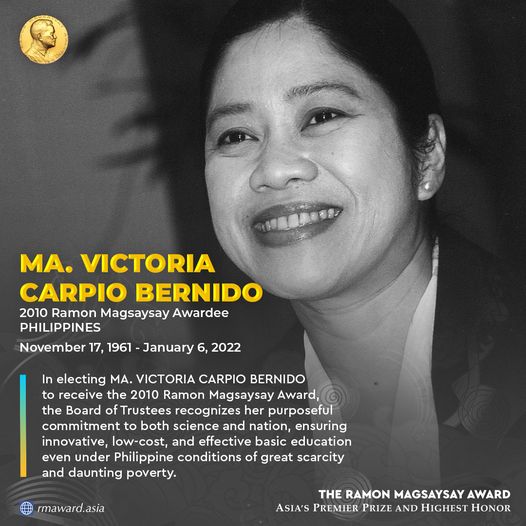 A Patriot and Innovator in Basic Education: Marivic Carpio Bernido